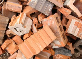 brown concrete bricks