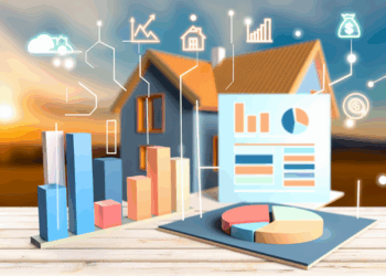 alt_text: Porovnanie izolačných materiálov s grafmi a ikonami na pozadí domu.