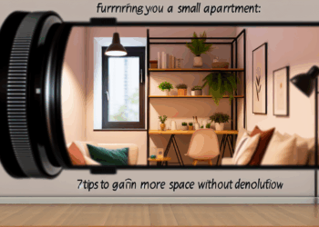 alt_text: Útulný malý byt s inteligentným zariadením a rastlinami, efektívne využívajúci priestor.